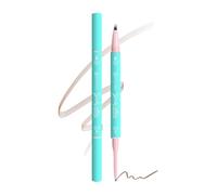 Lucky Meet Dual-Ended Eyebrow Pencil, Liquid Eyebrow Pen with 4 Microfilling Brush-Tip Applicators & Brow Defining Pen with Precision Tip (Brown)