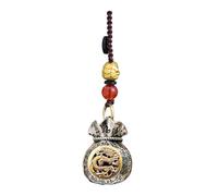 Lucky Money Bag Charm | 3D Rotating Wealth Pendant Keychain, Prosperity Talisman with Chinese Lettering, Symbolic Accessory for Purse, Handbag, Car Mirror, Backpack, Wallet Decoration
