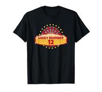 Lucky Number 12 Roulette Wheel Gambling Casino Spin Win Men T-Shirt