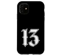 Lucky Number 13 Custom Font Racecar Case for iPhone 11