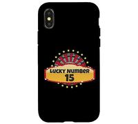 Lucky Number 15 Roulette Wheel Gambling Casino Spin Win Men Case for iPhone X/XS