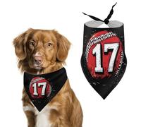 Lucky Number 17 Baseball Pet Triangle Bandana Soft Puppy Scarfs Dog Cat Gifts for Small Medium Pets