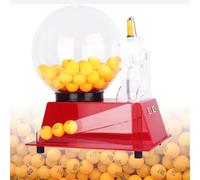 Lucky Number Picking Machine, Acrylic Transparent Bingo Cage, Holds 60 Balls, Random Ball Selection, Justice and Fairness, for Party,Game red