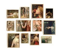 Lucky Numen Set of 12 Renaissance Wall Art Victorian Gothic Decor Famous Paintings Impressionism and Fine Classical Art Prints Romantic 8x10 Inch Unframed