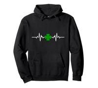 Lucky Nurse EKG Heartbeat Shamrock Irish St. Patrick’s Day Pullover Hoodie