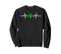 Lucky Nurse EKG Heartbeat Shamrock Irish St. Patrick’s Day Sweatshirt