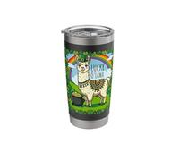Lucky O'Llama St. Patrick's Day 2026 Rainbow Shamrocks Stainless Steel Insulated Tumbler