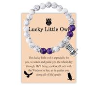 Lucky Owl Charm Bracelet Owl Gifts For Lovers Inspirational Motivation Good Luck Owls Jewelry For Best Friend, S, Metal, na unknow