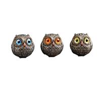 Lucky Owl Guardian-The Wise Watcher Of The Felt,Mini Owl Statue Home DecorRealistic Owl Animal Figurines,Owl Statue Small Sculpture Pocket Accents For Poker Enthusiasts,Energy Lucky Decor N114(One Set