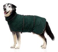 Lucky Paws® UK Dog Drying Coat - Luxurious Double Layer Dog Towel Robe - Dry Your Dogs in Minutes - Ultra Absorbent Drying Robe & Super Soft Dressing Gown (XXL, Hunter Green)