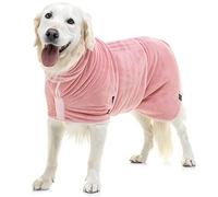 Lucky Paws® UK Dog Drying Coat - Luxurious Double Layer Dog Towel Robe - Dry Your Dogs in Minutes - Ultra Absorbent Drying Robe & Super Soft Dressing Gown (XXXL, Dusty Pink)
