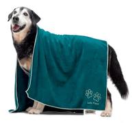 Lucky Paws® UK Dog Towel - Extra Large 140x70cm Dog Towels - Super Absorbent, Luxuriously Soft, Fast Drying Dog Towels for Drying Dogs - Premium Microfibre Dog Towel (Pack of 1, Teal)