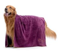 Lucky Paws® UK Dog Towel - Extra Large 140x70cm - Super Absorbent, Luxuriously Soft & Fast Drying Microfibre Towel - Premium Dog Towels for Drying Dogs (Pack of 1, Plum)