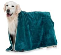 Lucky Paws® UK Dog Towel - Luxuriously Thick 600gsm, 140x80cm Extra Large Towel for Drying Dogs - Extremely Absorbent, Fast Drying, Ultra Soft (Pack of 1, Teal)
