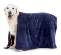 Lucky Paws® UK Dog Towel - Luxuriously Thick 600gsm, 140x80cm Extra Large Towel for Drying Dogs - Extremely Absorbent, Fast Drying, Ultra Soft (Pack of 1, French Navy)