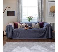 Lucky Paws® UK Luxurious Fully Waterproof Sofa Cover - Robust Dog Sofa Cover - Triple-layer Waterproof Sofa Throw Blanket - Sofa Protector Bed Cover Blanket (Dark Grey, 200 x 280cm)