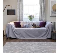 Lucky Paws® UK Luxurious Waterproof Sofa Cover - Robust Waterproof Sofa Throw Blanket Dog Sofa Protector - Waterproof Dog Sofa/Bed/Couch Cover Blanket (Light Grey, 200 x 280cm)