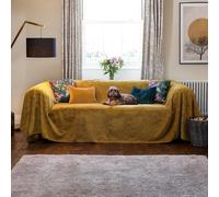 Lucky Paws® UK Luxurious Waterproof Sofa Cover - Robust Waterproof Sofa Throw Blanket Dog Sofa Protector - Waterproof Dog Sofa/Bed/Couch Cover Blanket (Ochre, 200 x 360cm)