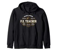 Lucky PE Teacher Raising Champions Physical Education Zip Hoodie