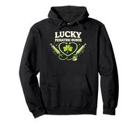 Lucky Pediatric Nurse Shamrock Stethoscope Design Pullover Hoodie