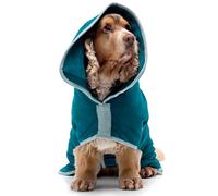 Lucky Pooch Luxurious Dog Bathrobe - Double Layer Dog Robe Dries Your Dog in Minutes, Super Absorbent, Ultra Soft Dog Bath Robe - The Perfect Dog Robes for After Bath (XL, Teal)