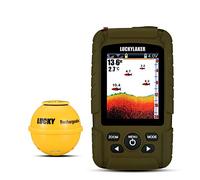 LUCKY Portable Sonar Fish Finder Boat Depth Fishing Fish Finders Waterproof Handheld Wireless Fishing Finder Kayak Transducer Depth Finders for Ice Fishing Sea