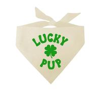 Lucky Pup St. Patrick's Day Dog Bandana (Natural, OS 1208)