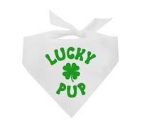 Lucky Pup St. Patrick's Day Dog Bandana (White, OS 1208)