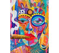 Lucky Puzzles - Her Royal Highness - 1000 Piece Jigsaw Puzzle for Adults | Bold Modern Art Puzzle | Colourful Portrait Puzzle | Unique Brain Teaser | Cool Puzzles for Adults