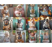 Lucky Puzzles | Jigsaw Puzzles for Adults | Dogs in The Loo: A Toilet Tail
