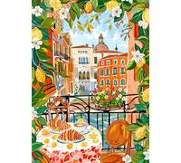 Lucky Puzzles - Venetian Escape: A Table with a View - 1000 Piece Jigsaw Puzzle for Adults | Unique Venice Puzzle | Perfect for Relaxation & Brain Teasers