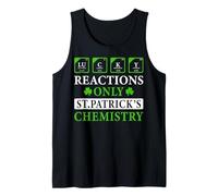 Lucky Reactions Only St. Patrick’s Chemistry Science Teacher Tank Top