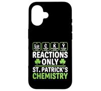 Lucky Reactions Only St. Patrick’s Day Chemistry Teacher Case for iPhone 16