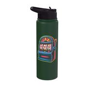 Lucky Seven Slot Machine Retro Jackpot Stainless Steel Insulated Water Bottle