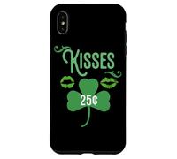 Lucky Shamrock Green Clover Kisses 25 Cents St Patrick's Day Case for iPhone XS Max