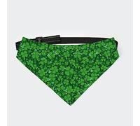 Lucky Shamrocks Pattern Dog Bandana Collar Pet Triangle Scarf Cat Kerchief with Adjustable Buckle