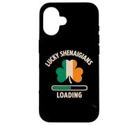 Lucky Shenanigans Loading St Patrick’s Day Funny Shamrock Case for iPhone 16