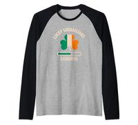 Lucky Shenanigans Loading St Patrick’s Day Funny Shamrock Raglan Baseball Tee