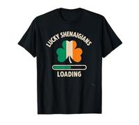 Lucky Shenanigans Loading St Patrick’s Day Funny Shamrock T-Shirt