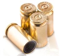 Lucky Shot - 40 Cal Bullet Shell Casing Tire Valve Stem Caps | Tire Pressure Caps | Stem Tires Accessories for Cars, SUVs, BMX Bike, Bicycle, Truck, Motorcycle | Brass Stems Covers (Set of 4)