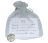 Lucky Sixpence For the bride in Organza bag (LUCK6)