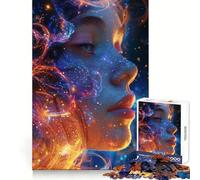 Lucky Stardust Goddess Jigsaw Puzzles 1000 Pieces for Teenagers Creative Play Real Thick Real Challenge (38x26cm)