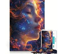 Lucky Stardust Goddess Teenager Jigsaw Puzzles 1000 Pieces Mind Workout Snug Connection Home Fun Festive Gift (38x52cm)