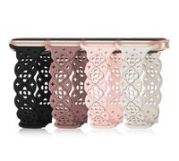 Lucky Stars Lace Silicone Bands Compatible with Apple Watch 38mm 40mm 41mm 42mm 44mm 45mm 49mm for Women, Cute Slim Thin Hollow-out Breathable Wristbands for iWatch Series 9/8/7/6/5/4/3/2/1SE Ultra