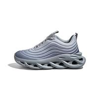 LUCKY STEP Women's Chunky Platform Tie Dye Rainbow Sneakers Tennis Running Fashion Shoes, Grey, 7 UK