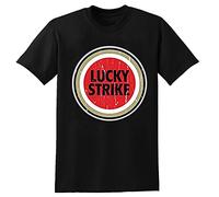 Lucky Strike Cigarettes Tobacco Smoke Vintage Men's T-Shirt Black Graphic Unisex Tee Shirt XL