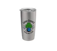 Lucky Strikes Bowling Team, Pin Bowling Player Crew Stainless Steel Insulated Tumbler