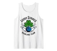 Lucky Strikes Bowling Team, Pin Bowling Player Crew Tank Top