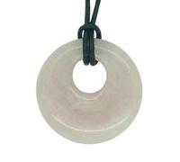 Lucky Taurus Birthstone Agogo Pendant Zodiac Astrology Gemstone Rose Quartz