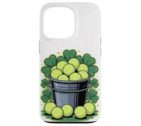 Lucky Tennis Ball Bucket St. Patrick's Day Shamrock Case for iPhone 13 Pro
